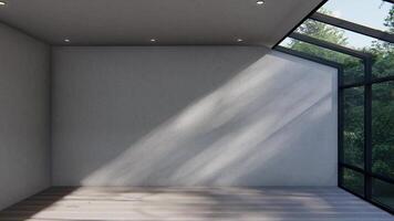 empty interior room shadow wall a space background mock up architecture sunlight. empty home modern window light floor design apartment video
