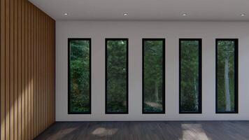 empty interior room shadow wall space front background mock up architecture sunlight. empty home modern window light floor design apartment video