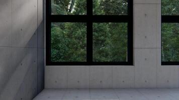 empty interior room the shadow wall space background mock up architecture sunlight. empty home modern window light floor video