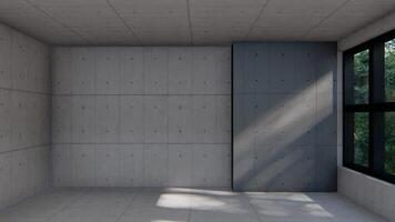 empty interior the room shadow wall space background mock up architecture sunlight. empty home modern window light floor video