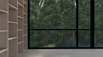 empty interior room shadow wall space background mock up architecture sunlight. a empty home modern window light floor video