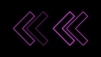 Abstract Neon Arrow Animation Pink Color Loop video