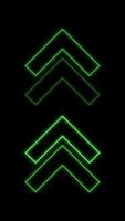 Abstract Neon Arrow Animation Green Color Loop video