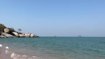 Sea waves on the beach summer video