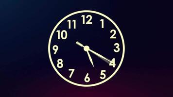 Reverse Time lapse animation analog Clock stopwatch icon Countdown timer 4K face isolated against in a reverse time lapse. video