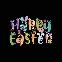 Happy easter day typography tshirt design vector