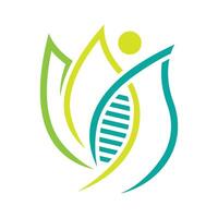 Leaf And DNA Helix vector