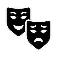 Get a sight of this unique glyph icon of comedy masks vector