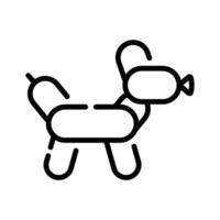 Easy to edit line icon showing a balloon dog toy vector