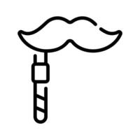 Get your hands on fake mustache outline style icon vector