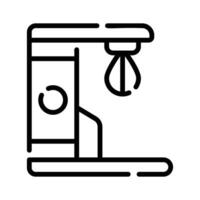 Easy to use line style icon of punch bag machine vector