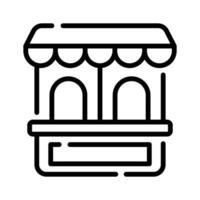 Get this handy line style icon of ticket booth vector