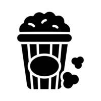 Look at this handy glyph style icon of popcorn bucket vector