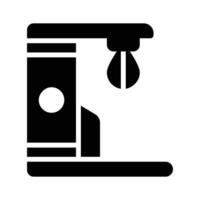 Easy to use glyph style icon of punch bag machine vector