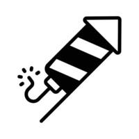 Here is a glyph style icon of firecracker. vector