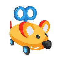 Ready to use mouse prank icon designed in 3d style vector
