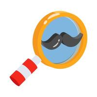 Have a look at this 3d style icon of fake moustache prank vector