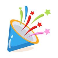 Check out modern 3d style icon of confetti cap vector