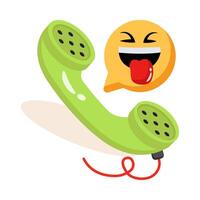 Ready to use 3d style icon of funny phone prank vector