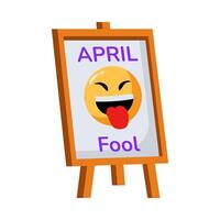 Get this amazing 3d style icon of april fool day board vector