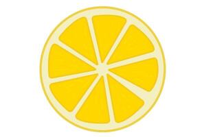 A yellow lemon piece in design, alemon slice and peel on isolated background vector