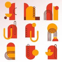 Abstract Graphic with Geometric Shapes vector