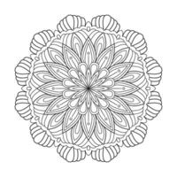 Mandala pattern black colored background illustration vector