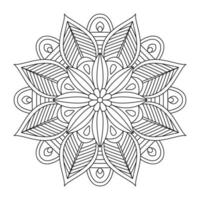 mandala relaxation patterns unique design with nature style for coloring book page vector