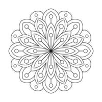 Hand drawn ethnic simple round mandala design vector
