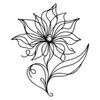 A unique and abstract floral logo designed vector