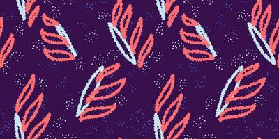 Unique abstract organic shapes seamless pattern. Hand drawn sketch creative forms printing. colorful background. Contemporary minimalist ornament. vector