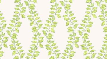 Seamless pattern with light green leaves on a soft beige background. A fresh and nature-inspired botanical design, perfect for eco-friendly projects, textiles, wallpapers, and home decor. vector