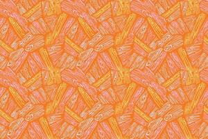 Vibrant seamless pattern with a hand drawn wood texture in bold pink, blue, orange, and yellow tones. Dynamic and abstract design, perfect for textiles, wallpapers, wrapping paper vector