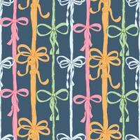 Preppy bows seamless pattern. coquette bow knots ribbon background for fabric, wallpaper, wrapping vector