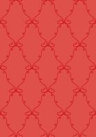 Coquette ribbon bow seamless pattern fabric, wallpaper wrapping paper. Classic print design vector