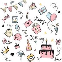 Birthday icon concept item background vector