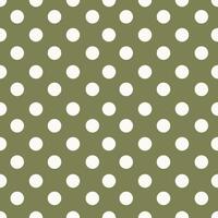 Classic seamless polka dot pattern. Medium white polka dot on a green background. illustration for fabric, bed linen, cover, packaging, wrapping paper, background vector