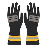 Firefighter gloves. Working tool, fire protection. Isolated illustration for your design vector