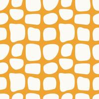 Abstract seamless pattern. Imitation of animal skin. White spots on a yellow background. illustration for fabric, background, bed linen, packaging, cover, paper vector