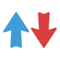 Up And Down Red And Blue Arrows vector