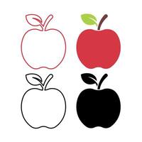 Apple Multiple Colours Set vector