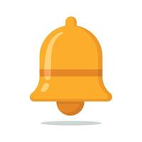 Notification Bell Flat With Shadows Style vector