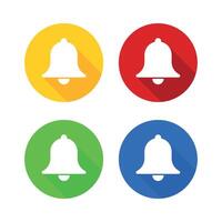 Notification Bell Circles Set vector