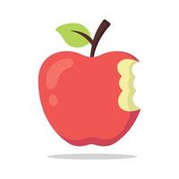 Apple With Bite Flat Style vector