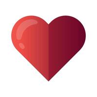 Half Shadow Gradient Heart vector