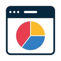 Website With Pie Chart vector