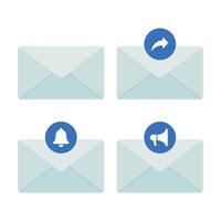 Mail Multiple Symbols Set vector