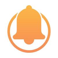 Notification Bell Gradient With Circle vector