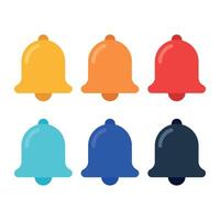 Notification Bell Multiple Colours Set vector