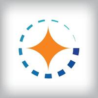 Different star loading logo design. Simple decisive status logo template. vector
